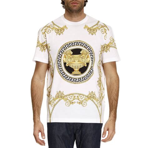 versace white shirt men|versace long sleeve shirt men.